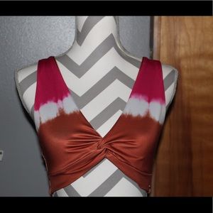 PINK swim 4 way reversible top